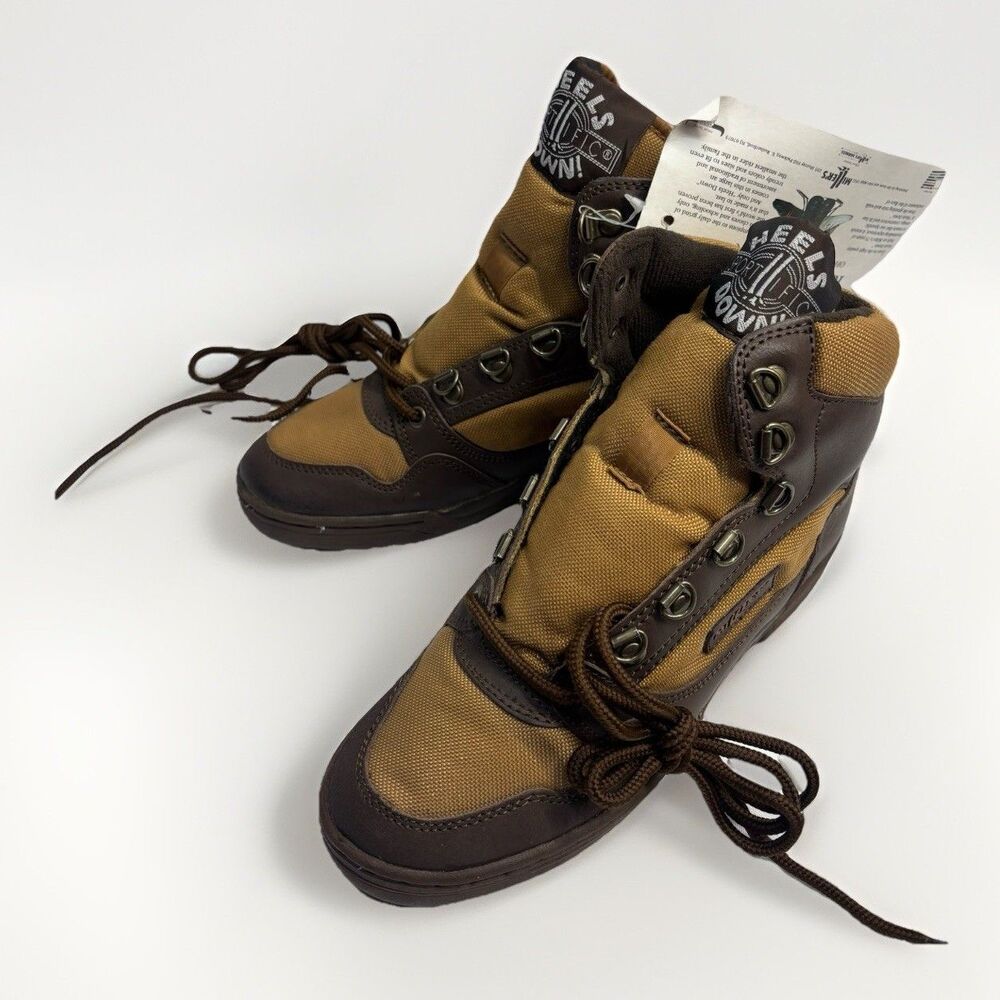 VTG Miller’s Heels Down Women’s Riding Sneakers Boots Brown Tan Size 6 1990s NWT